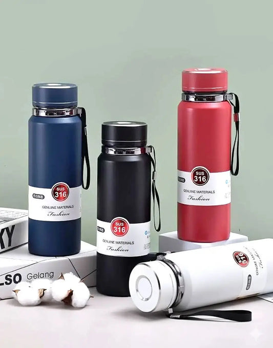 Premium SUS 316 Stainless Steel Thermos Vacuum Water Bottle 1000ml | Double Layer Thermal Insulation Cup